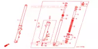 FOURCHE pour Honda CB 400 SUPER FOUR RED de 1995