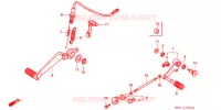 PEDALE pour Honda CB 400 SUPER FOUR RED de 1995