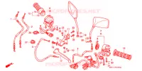 COMMODO   LEVIER   CABLE pour Honda CB 400 SUPER FOUR ORANGE de 1995