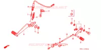 PEDALE pour Honda CB 400 SUPER FOUR ORANGE de 1995