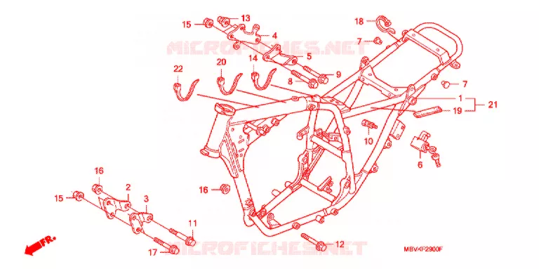 CADRE Honda MOTO 400 CB 2003  CB400SS2