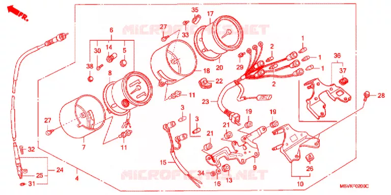 COMPTEUR Honda MOTO 400 CB 2003  CB400SS2_III