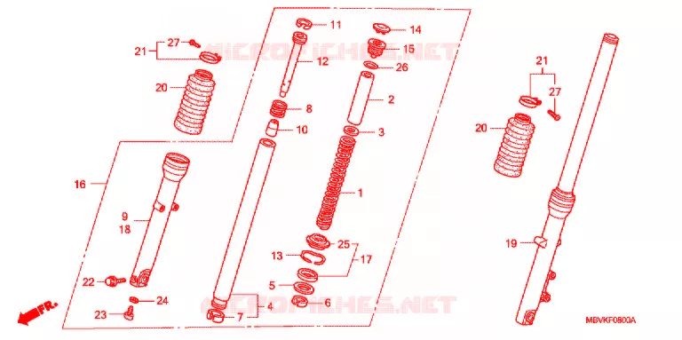 FOURCHE Honda MOTO 400 CB 2002  CB400SS2