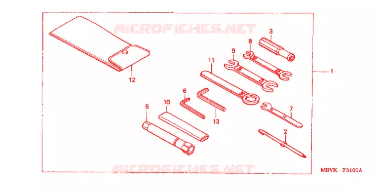 OUTIL Honda MOTO 400 CB 2003  CB400SS2