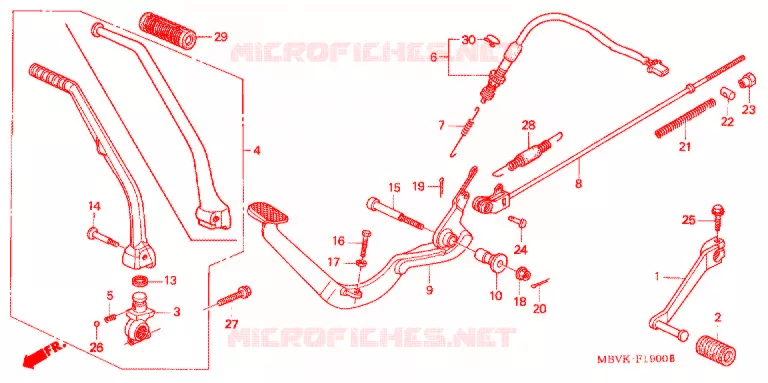 PEDALE - KICK Honda MOTO 400 CB 2002  CB400SS2