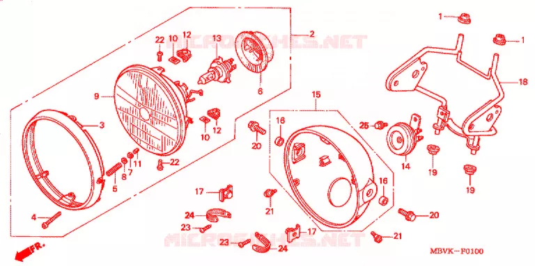 PHARE Honda MOTO 400 CB 2003  CB400SS2_III