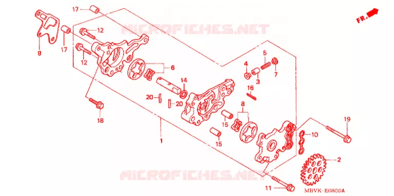 POMPE A HUILE Honda MOTO 400 CB 2002  CB400SS2