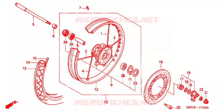 ROUE AVANT Honda MOTO 400 CB 2002  CB400SS2