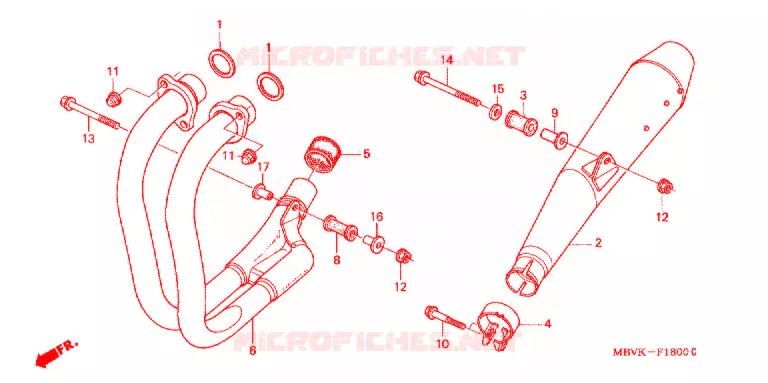 SILENCIEUX D'ECHAPPEMENT Honda MOTO 400 CB 2003  CB400SS2