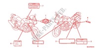 ETIQUETTE DE PRECAUTIONS (CB400S6,8/SA8) pour Honda CB 400 SUPER BOL D\'OR ABS VTEC REVO de 2008