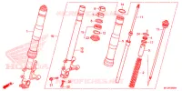 FOURCHE pour Honda CBR 600 R ABS RED de 2012