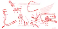LEVIER DE GUIDON   CABLE   COMMODO pour Honda CBR 600 R ABS RED de 2012
