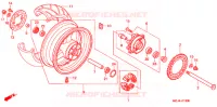 ROUE ARRIERE pour Honda CBR 929 RR de 2001