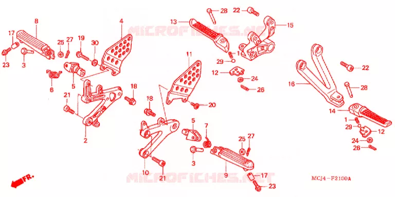 REPOSE PIED Honda MOTO 900 CBR 2001  CBR900RR1