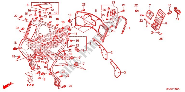 PROTEGE JAMBES pour Honda S WING 125 ABS 2ED de 2012