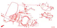 GUIDON   CARENAGE pour Honda S WING 125 ABS ED de 2012