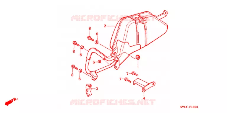 SILENCIEUX D'ECHAPPEMENT Honda SCOOTER 80 ELITE 1994  CH80R