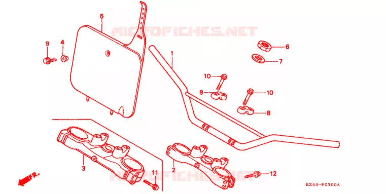 GUIDON ('90-'94) Honda MOTO 125 CR 1990  CR125RL