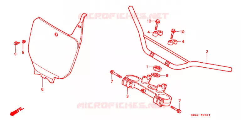 GUIDON ('95-'97) Honda MOTO 125 CR 1995  CR125RS