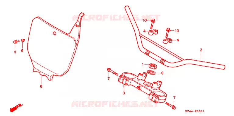 GUIDON ('95-'97) Honda MOTO 125 CR 1996  CR125RT