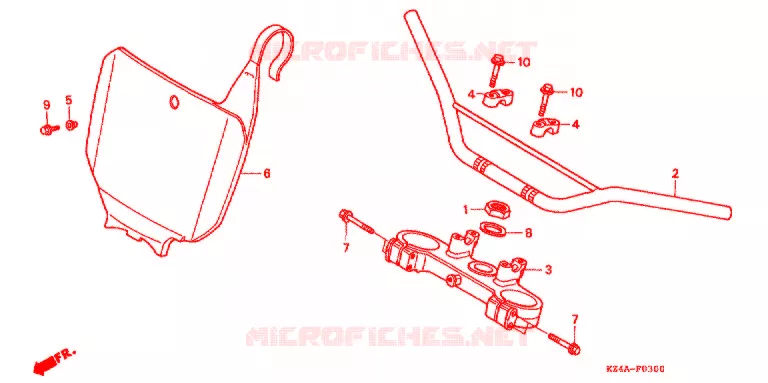 GUIDON Honda MOTO 125 CR 1999  CR125RX