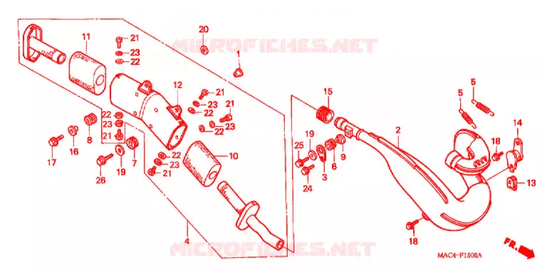 ECHAPPEMENT Honda MOTO 500 CR 2001  CR500R1