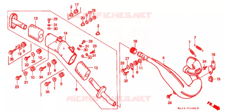 ECHAPPEMENT Honda MOTO 500 CR 1991  CR500RM