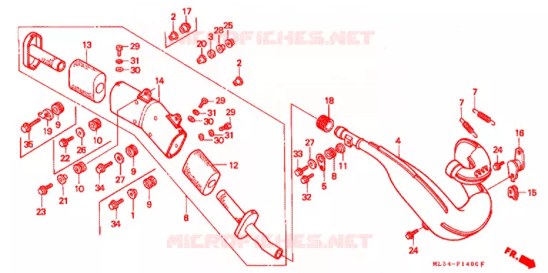 ECHAPPEMENT Honda MOTO 500 CR 1993  CR500RP