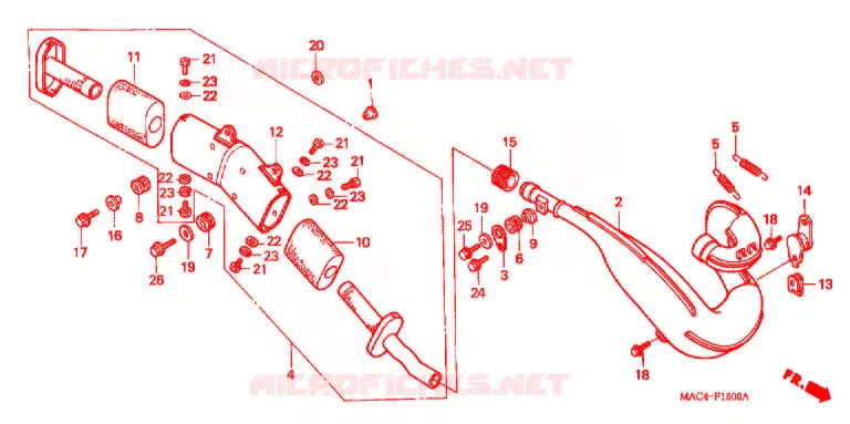 ECHAPPEMENT Honda MOTO 500 CR 1998  CR500RW