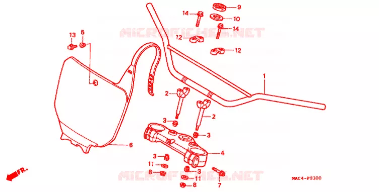 GUIDON Honda MOTO 500 CR 1998  CR500RW
