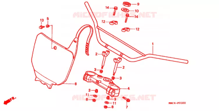 GUIDON Honda MOTO 500 CR 1998  CR500RW