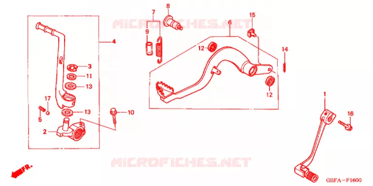 PEDALE Honda MOTO 80 CR 2002  CR80R2