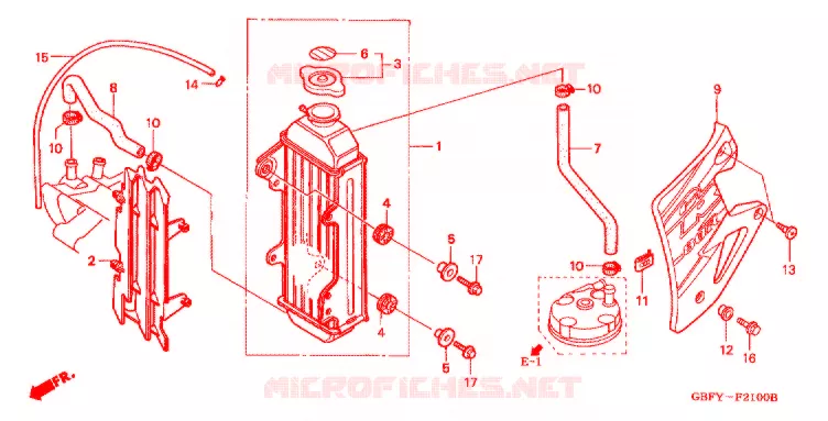 RADIATEUR Honda MOTO 80 CR 2002  CR80R2