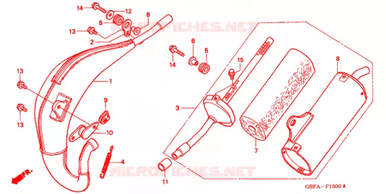 ECHAPPEMENT Honda MOTO 80 CR 2001  CR80RB1