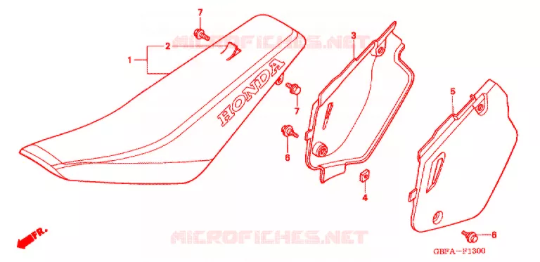 SELLE Honda MOTO 80 CR 2002  CR80RB2