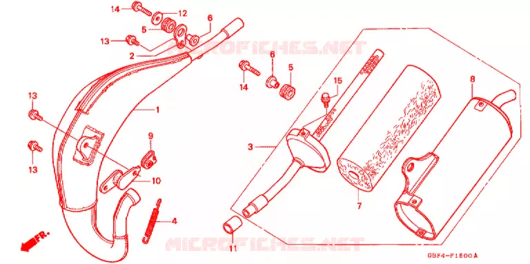 ECHAPPEMENT Honda MOTO 80 CR 1999  CR80RBX