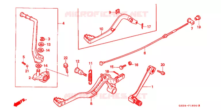 PEDALE Honda MOTO 80 CR 1990  CR80RL