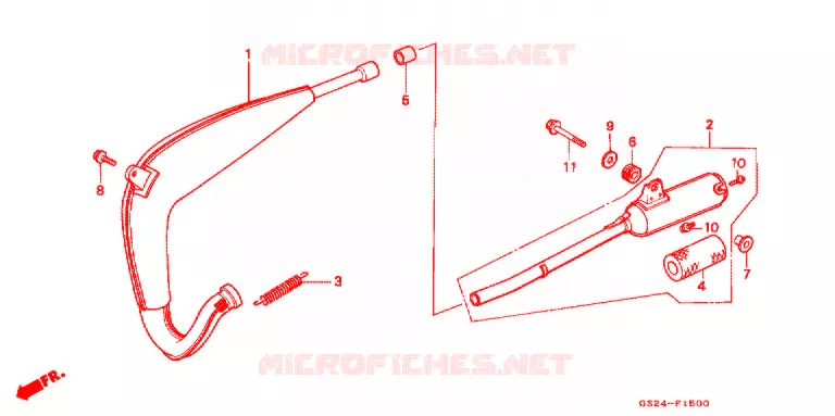 ECHAPPEMENT Honda MOTO 80 CR 1993  CR80RP