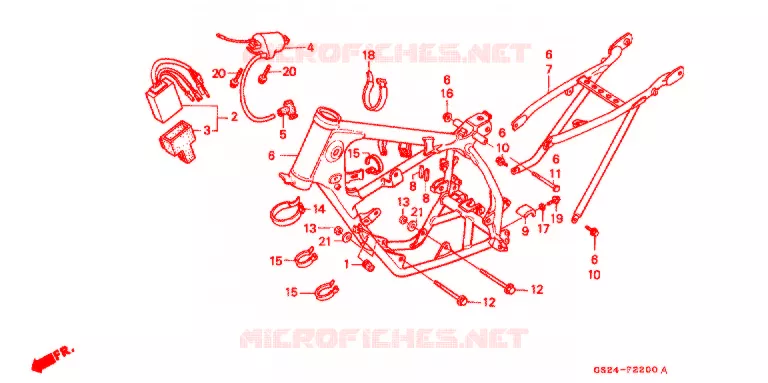 CADRE Honda MOTO 80 CR 1995  CR80RS