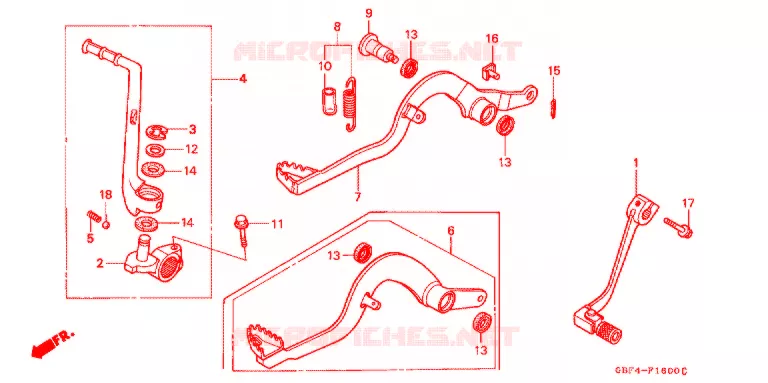 PEDALE Honda MOTO 80 CR 1996  CR80RT