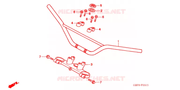GUIDON Honda MOTO 85 CR 2005  CR85R5