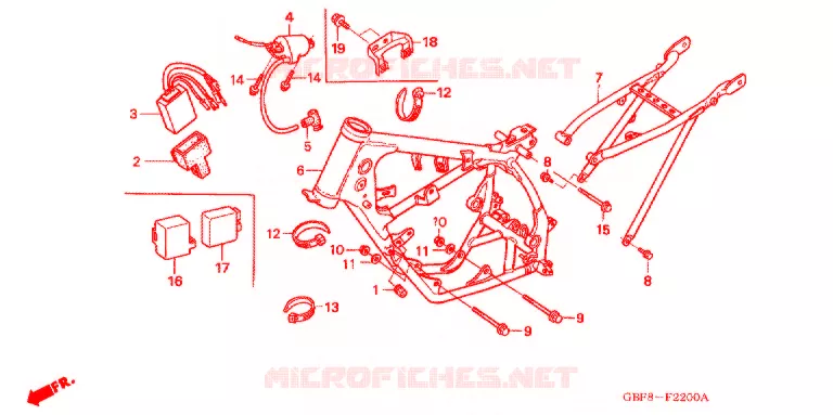 CADRE Honda MOTO 85 CR 2006  CR85R6