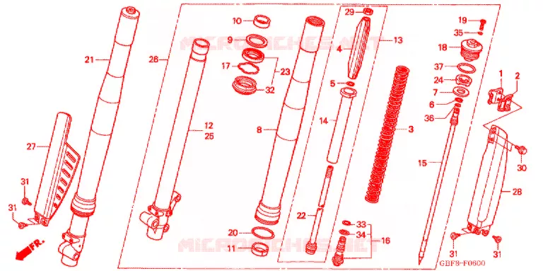 FOURCHE Honda MOTO 85 CR 2004  CR85RB4