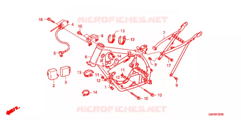 CADRE Honda MOTO 85 CR 2007  CR85RB7