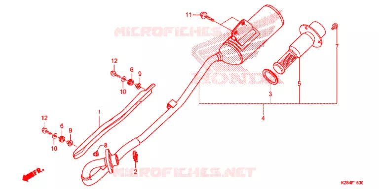 SILENCIEUX D'ECHAPPEMENT Honda MOTO 125 CRF 2014  CRF125FBE