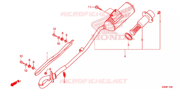 SILENCIEUX D'ECHAPPEMENT Honda MOTO 125 CRF 2014  CRF125FE