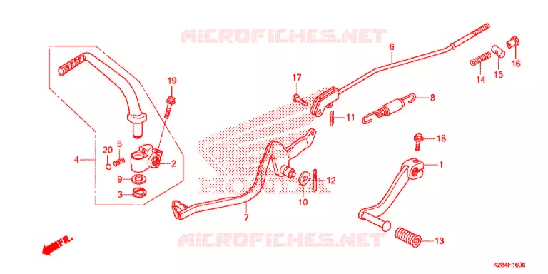 PEDALE Honda MOTO 125 CRF 2016  CRF125FG