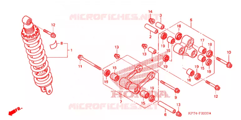 AMORTISSEUR ARRIERE Honda MOTO 150 CRF 2004  CRF150F4