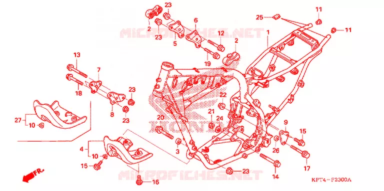 CADRE Honda MOTO 150 CRF 2004  CRF150F4