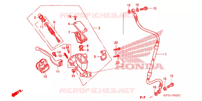 MAITRE CYLINDRE DE FREIN AVANT Honda MOTO 150 CRF 2004  CRF150F4